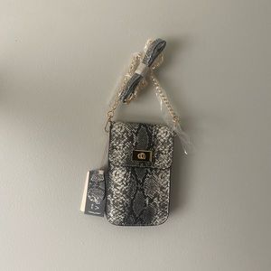 Snakeskin cross body bag